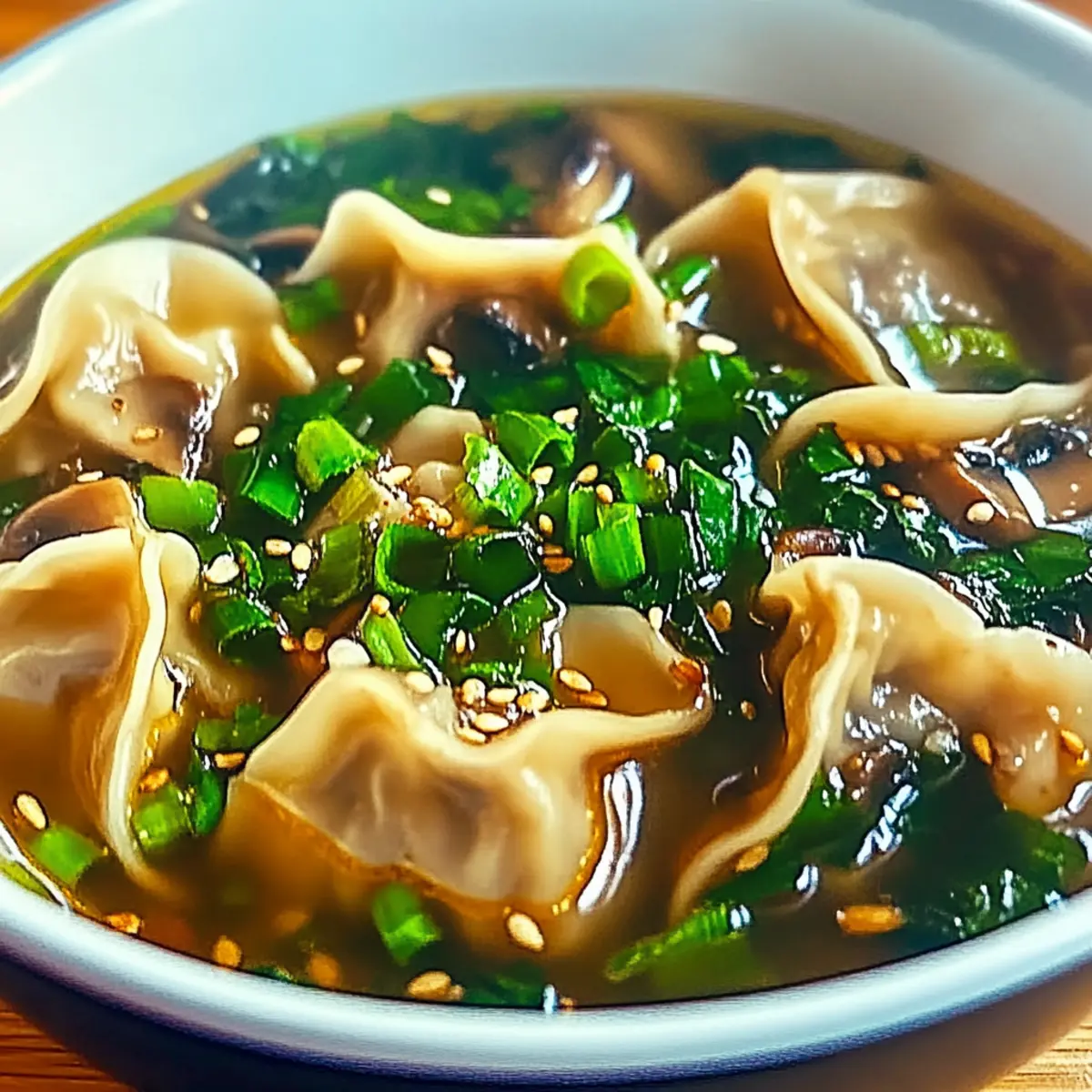 Asian Dumpling Potsticker Soup