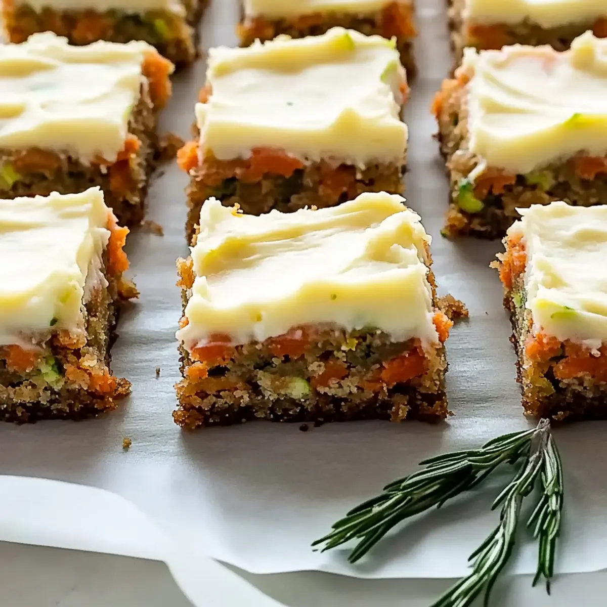 Spiced Ginger Carrot and Zucchini Bars
