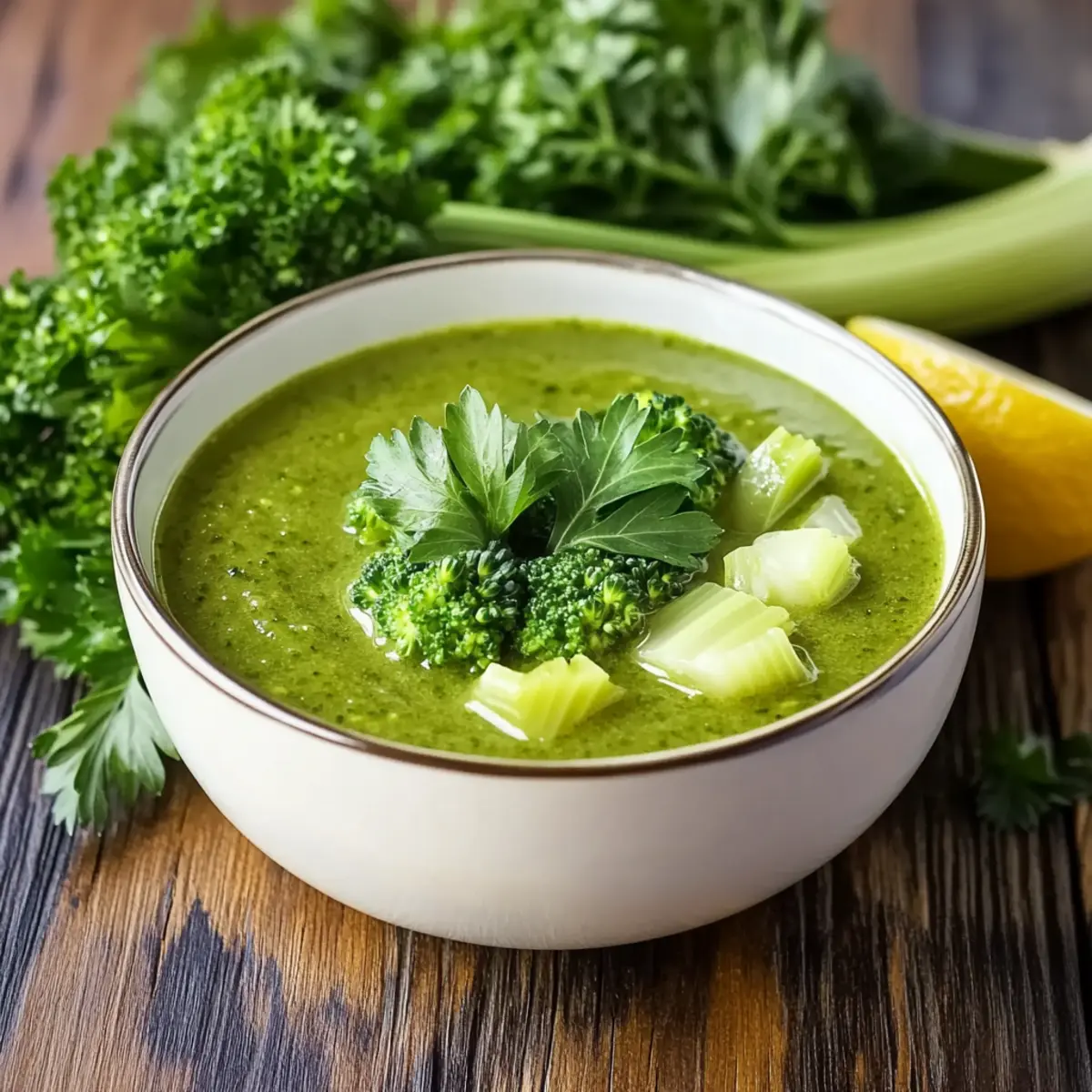Broccoli, Celery & Parsley Detox Soup