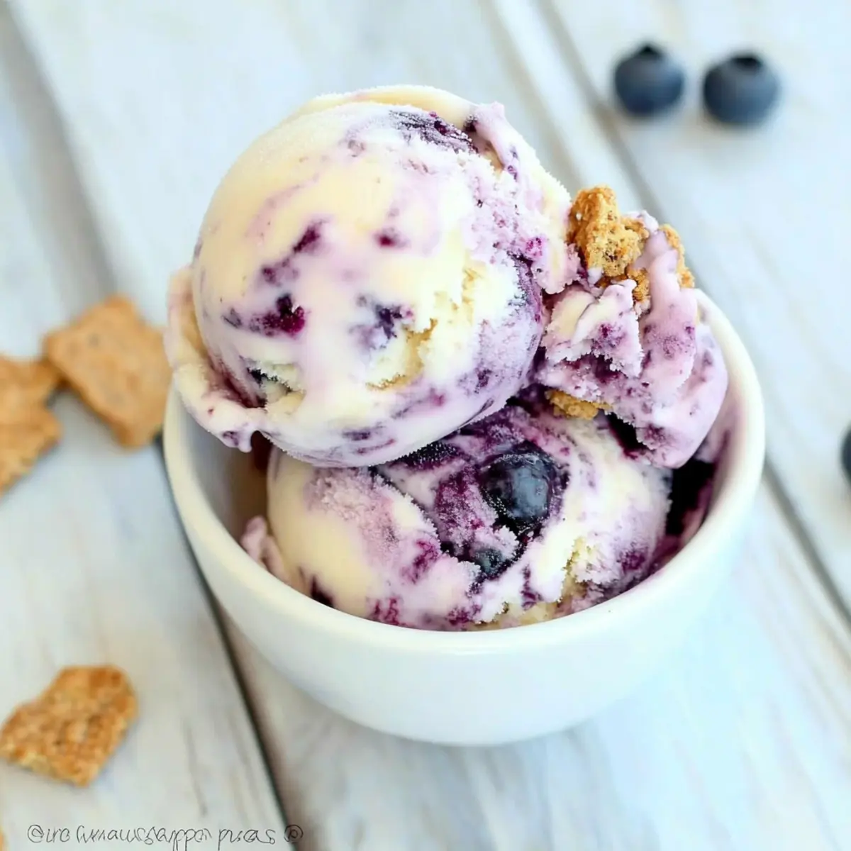 Lemon Blueberry Cheesecake Ice Cream