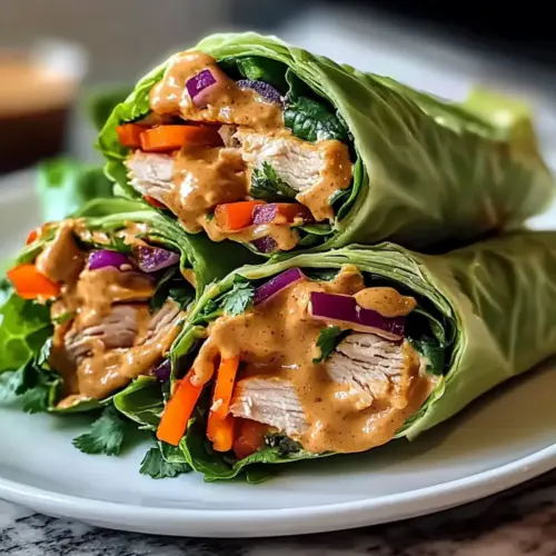 Thai Peanut Chicken Wraps