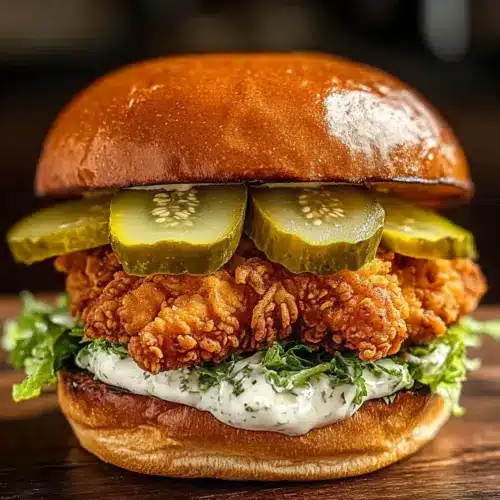 Pickle Brined Fried Chicken Sandwich