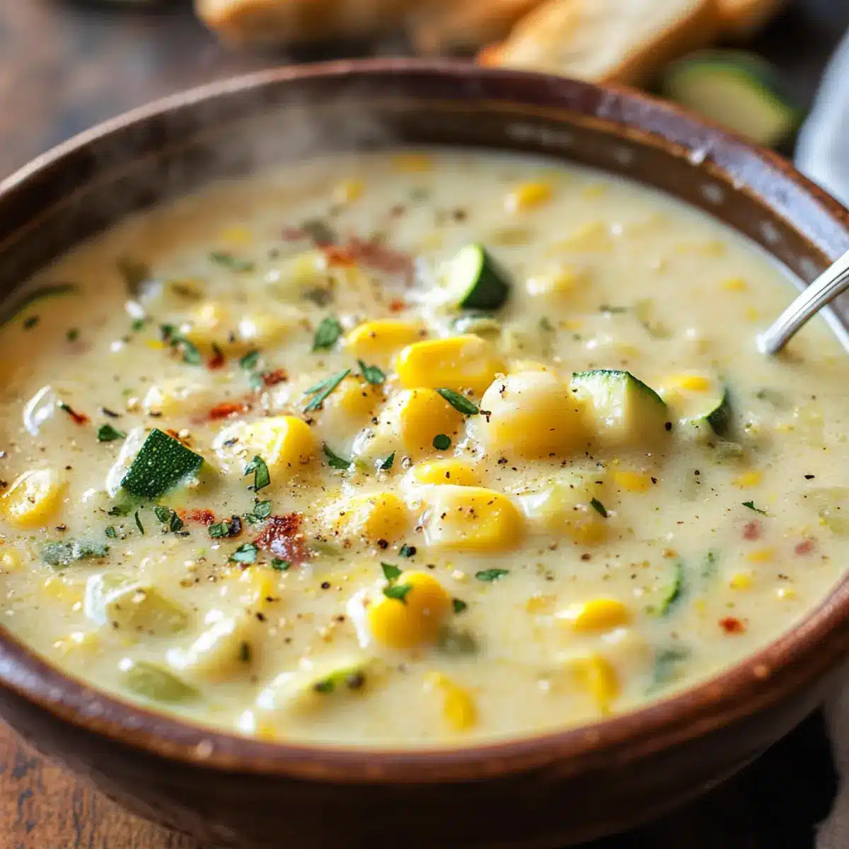 Summer Corn and Zucchini Chowder