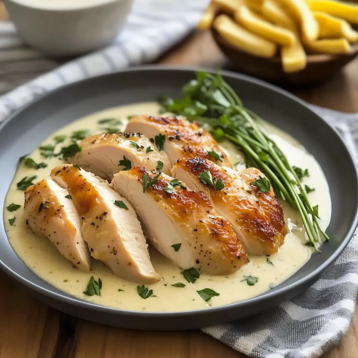Chicken in White Wine Sauce