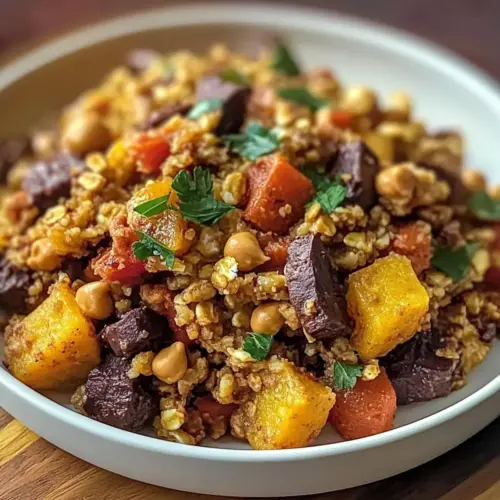 Moroccan Couscous with Roast Vegetables