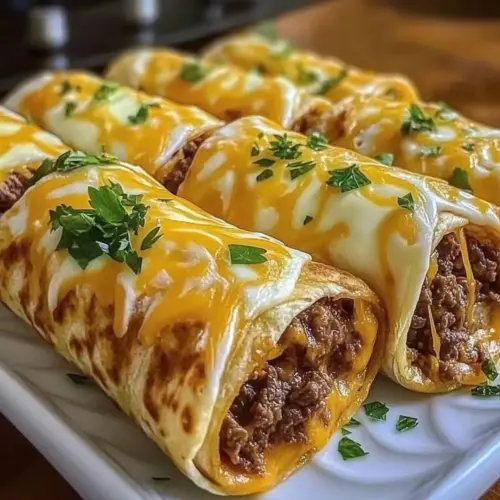Cheesy Beef Stuffed Tortilla Wraps