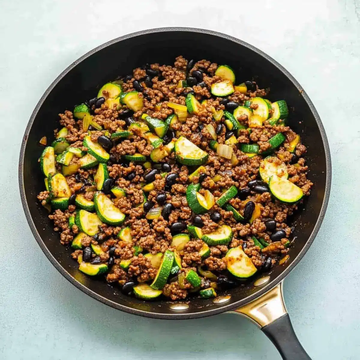 Keto Ground Beef and Zucchini Skillet Recipe