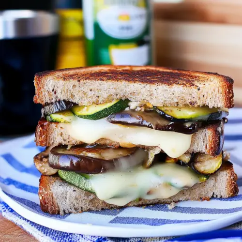 Grilled Cheese and Vegetable Sandwich