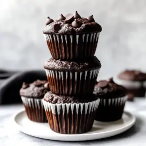 Double Chocolate Banana Muffins