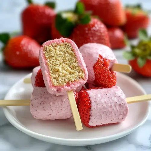 No-Bake Strawberry Cheesecake Pops