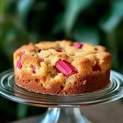 Rhubarb Sour Cream Coffee Cake