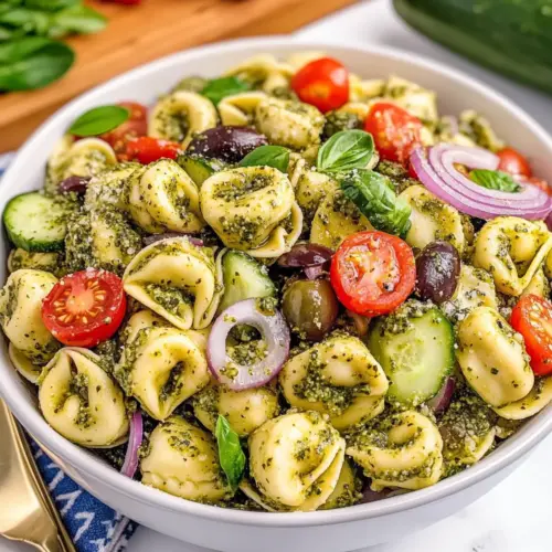Cold Tortellini Pesto Salad