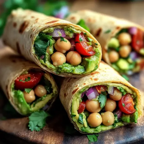 Avocado Chickpea Salad Wraps