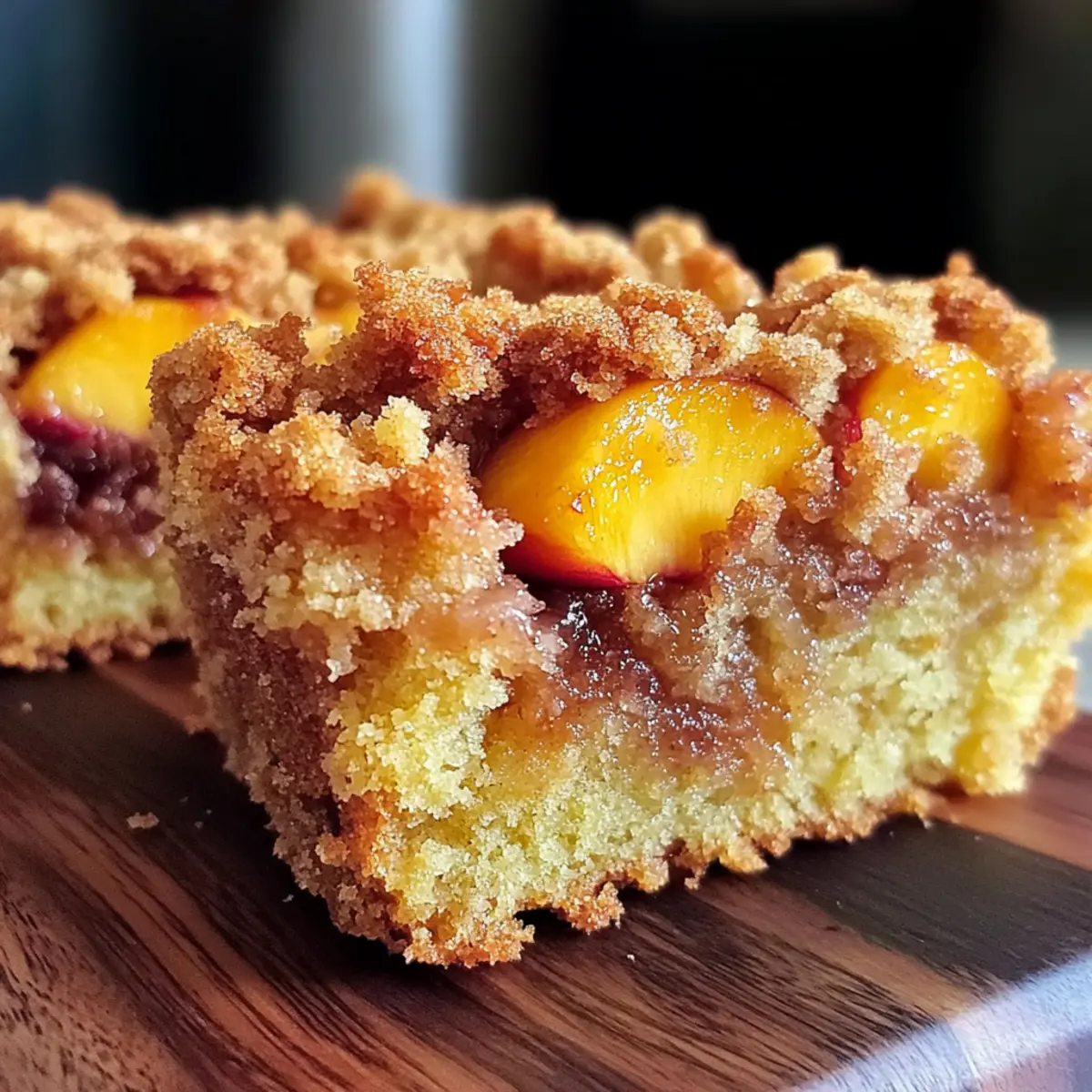 Peach Streusel Coffee Cake
