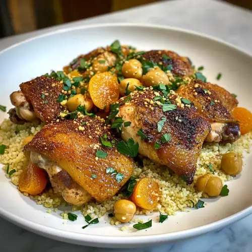 Moroccan Chicken Thighs with Apricot