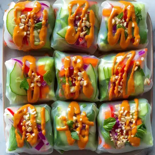 Vegan Spring Rolls with Peanut Sauce
