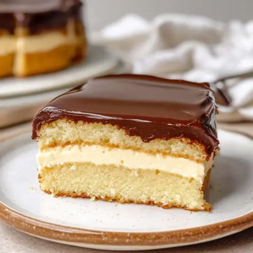 Boston Cream Poke Cake