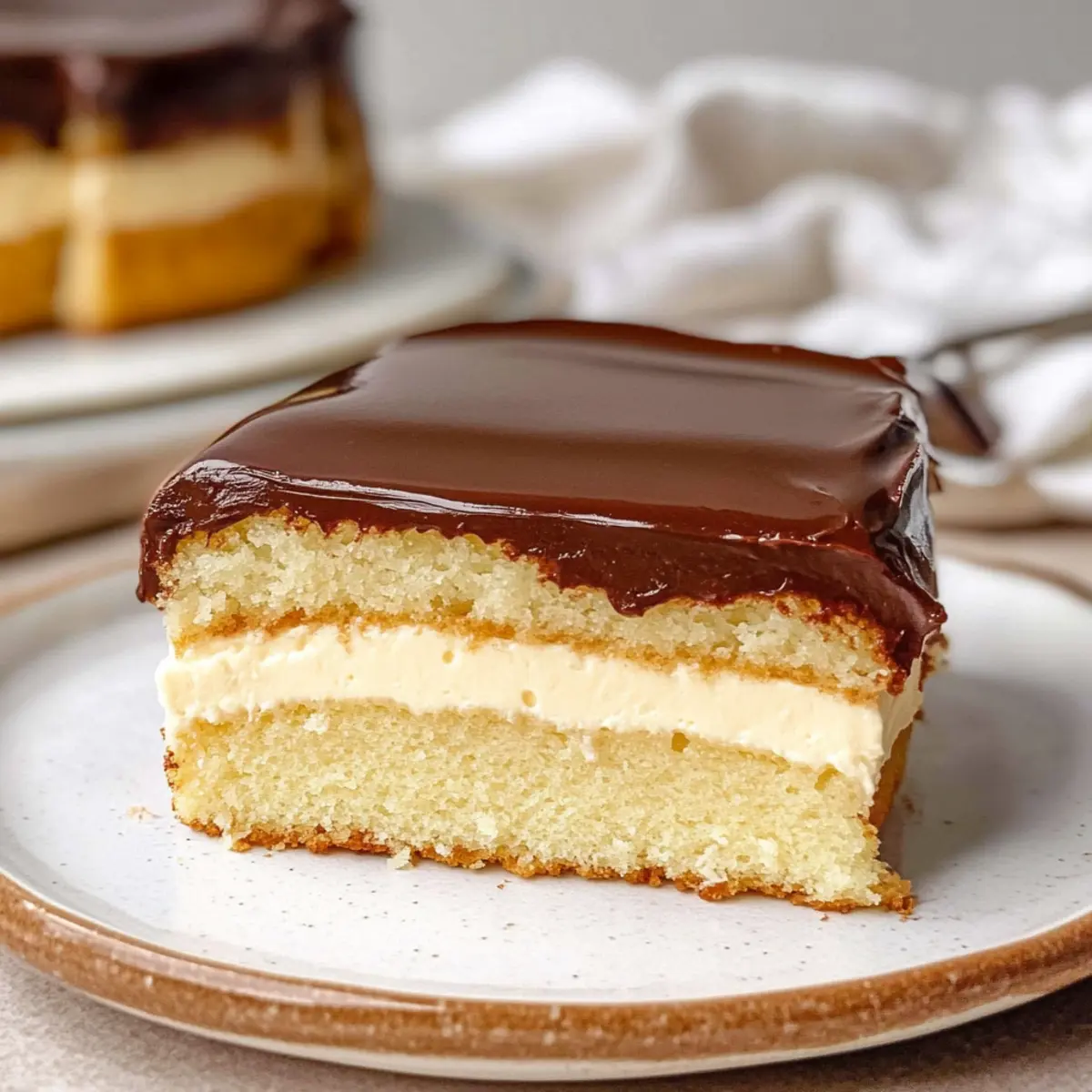 Boston Cream Poke Cake
