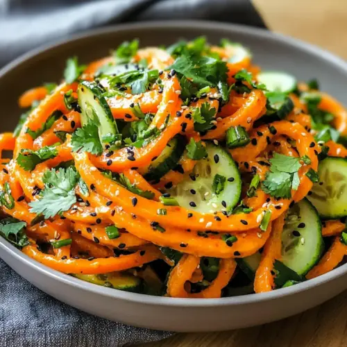 Zesty Asian Carrot Cucumber Salad