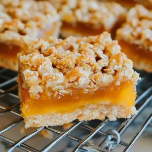 Buttery Apricot Oatmeal Crumble Bars